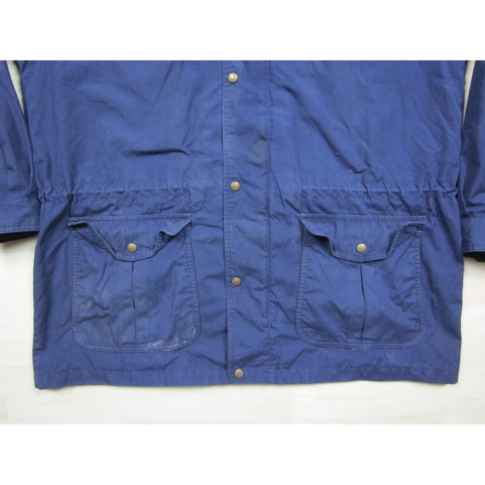 VINTAGE Eddie Bauer Wool Lined Mountain Parka Jacket Mens XL Tall Blue Hooded - Picture 3 of 15